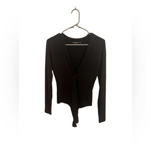 Abercrombie & Fitch Long Sleeve Button Up Bodysuit
